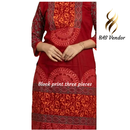 Block print three pieces