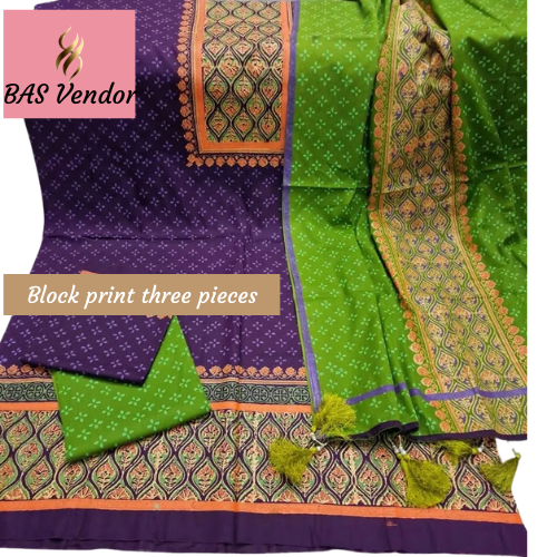 Block print three pieces 18