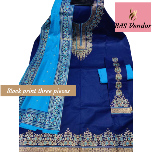 Block print three pieces 22